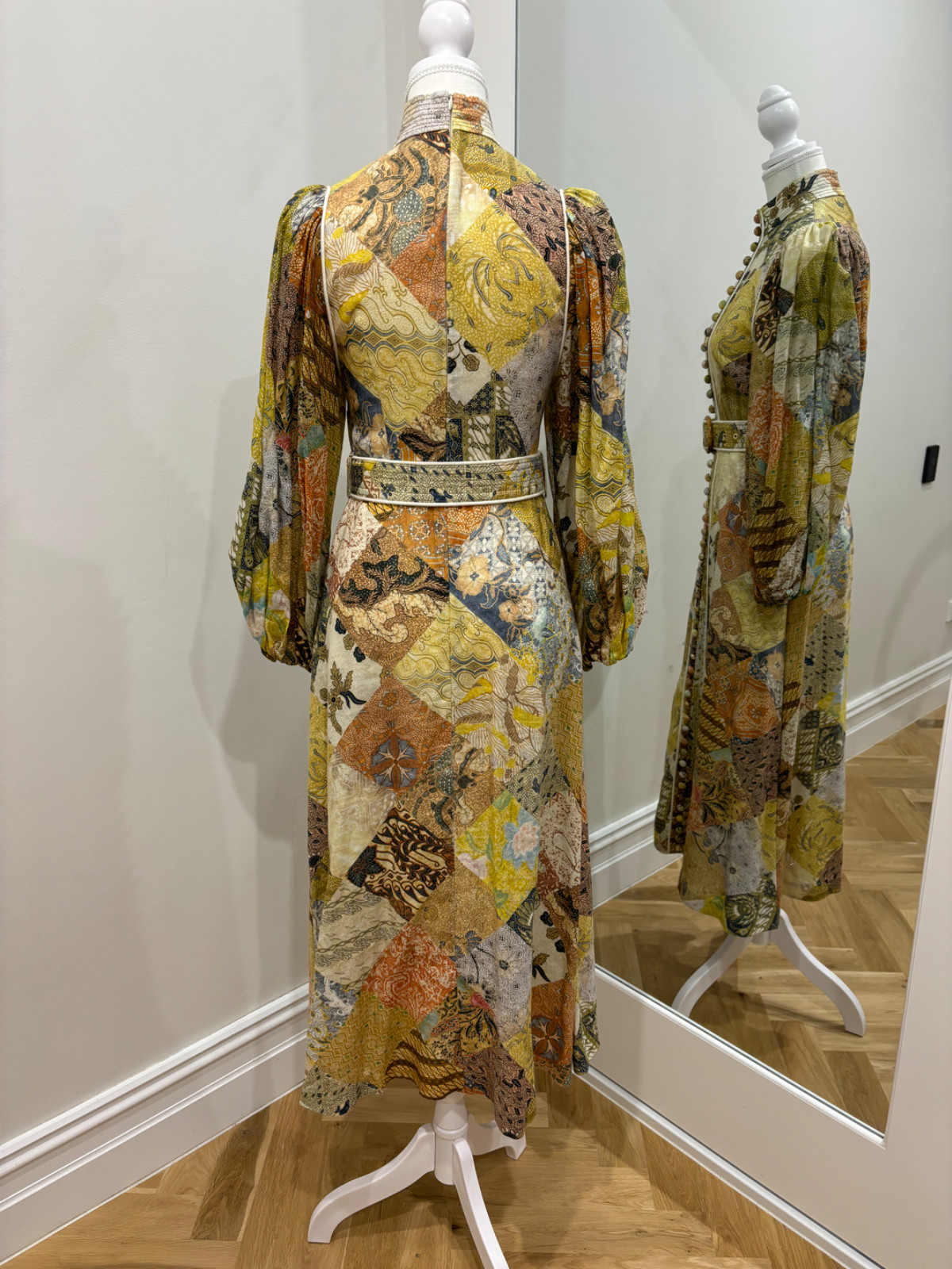 ZIMMERMANN BRIGHTSIDE PATCHWORK LINEN DRESS. Size… - image 7