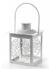LANTERNA h20 CM PORTACANDELA METALLO ALBERO VITA CASA GIARDINO & MATRIMONIO