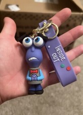 Disney Store Parks Blind Bag 3D Fear Inside Out Keychain Key Ring Purse Charm