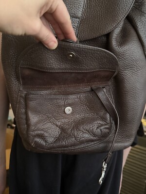 Eddie Bauer Full Leather Backpack/Leather/Brw/023-2591 456 