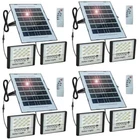 Solar Powered LED Double Lights Shed Light Garden Indoor Outdoor Garage 1-4PKS