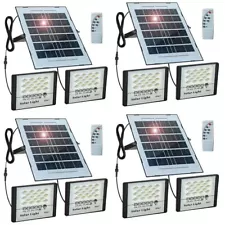 Solar Powered LED Double Lights Shed Light Garden Indoor Outdoor Garage 1-4PKS