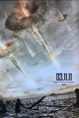 BATTLE LOS ANGELES Movie Poster - Surfing Sci-Fi Movie Print - Surfboard Attack  - Picture 1 of 1