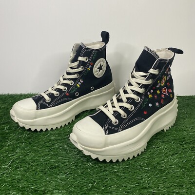 Converse Run Star Hike Floral Embroidery A02192C Egret Midnight