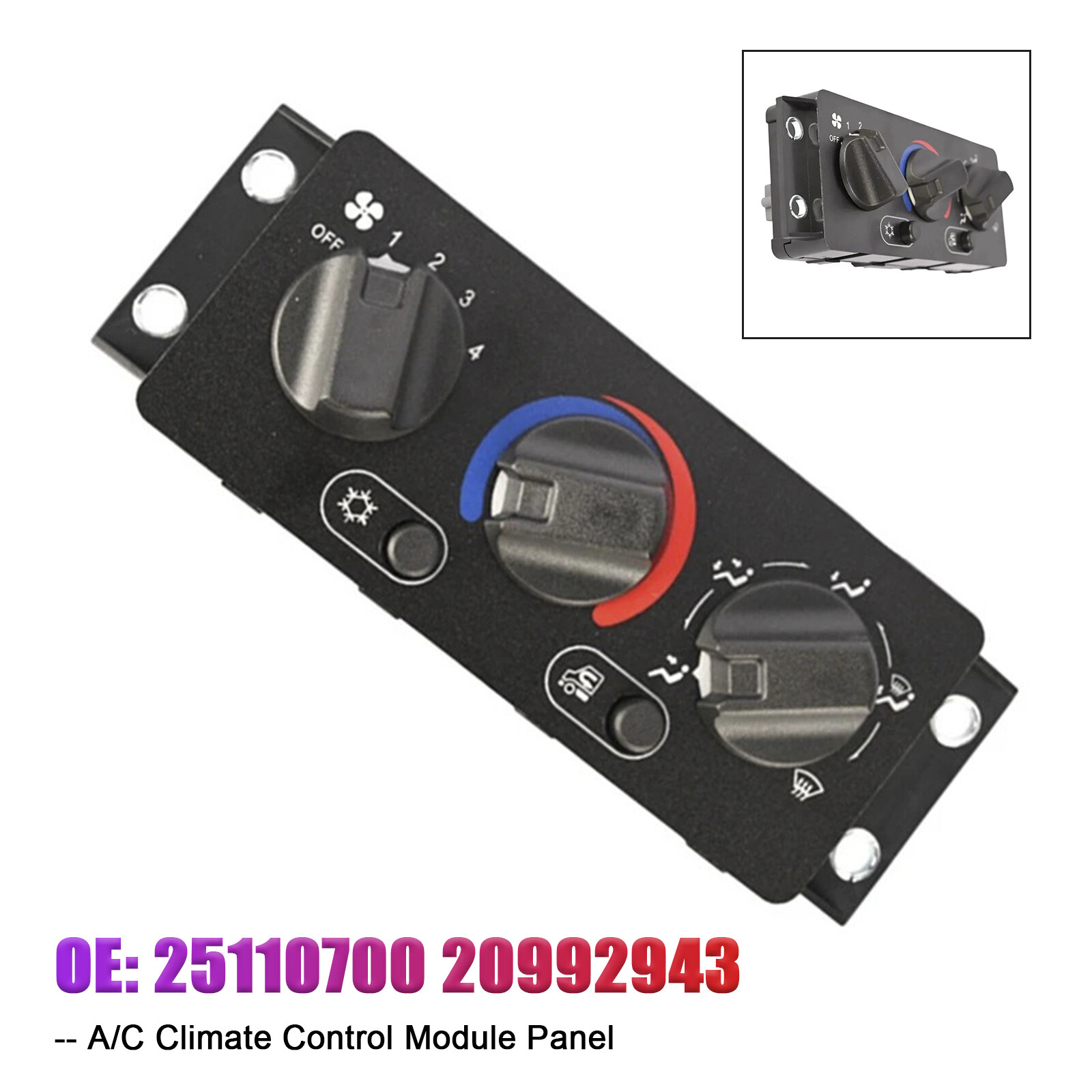 Mack Truck A/C Climate Control Module Panel 25110700 20992943