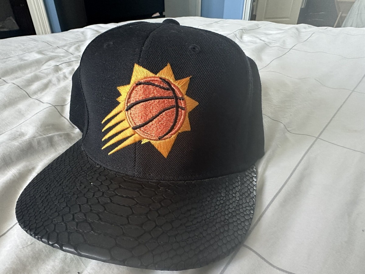 Custom Phoenix Suns Mitchell & Ness Snapback Hat Adjustable Black