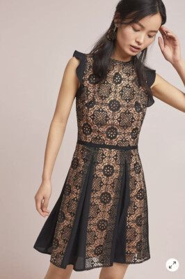 NWT $395 ML Monique Lhuillier Calypso Lace Dress Size 12 Petite Z255-5 |  eBay