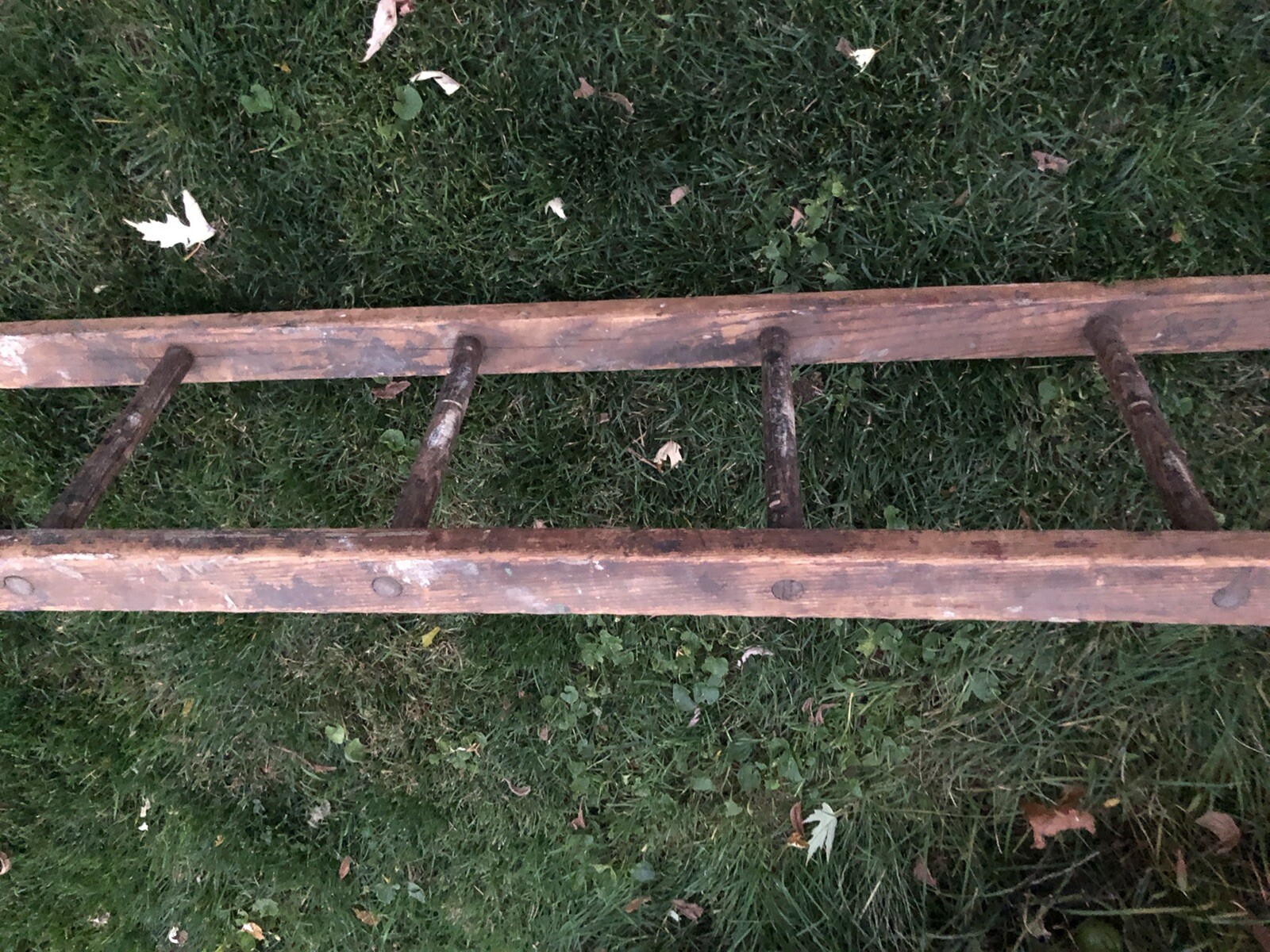 15 Ft. Foot Antique Vintage Primitive Farm Barn Wooden Ladder eBay
