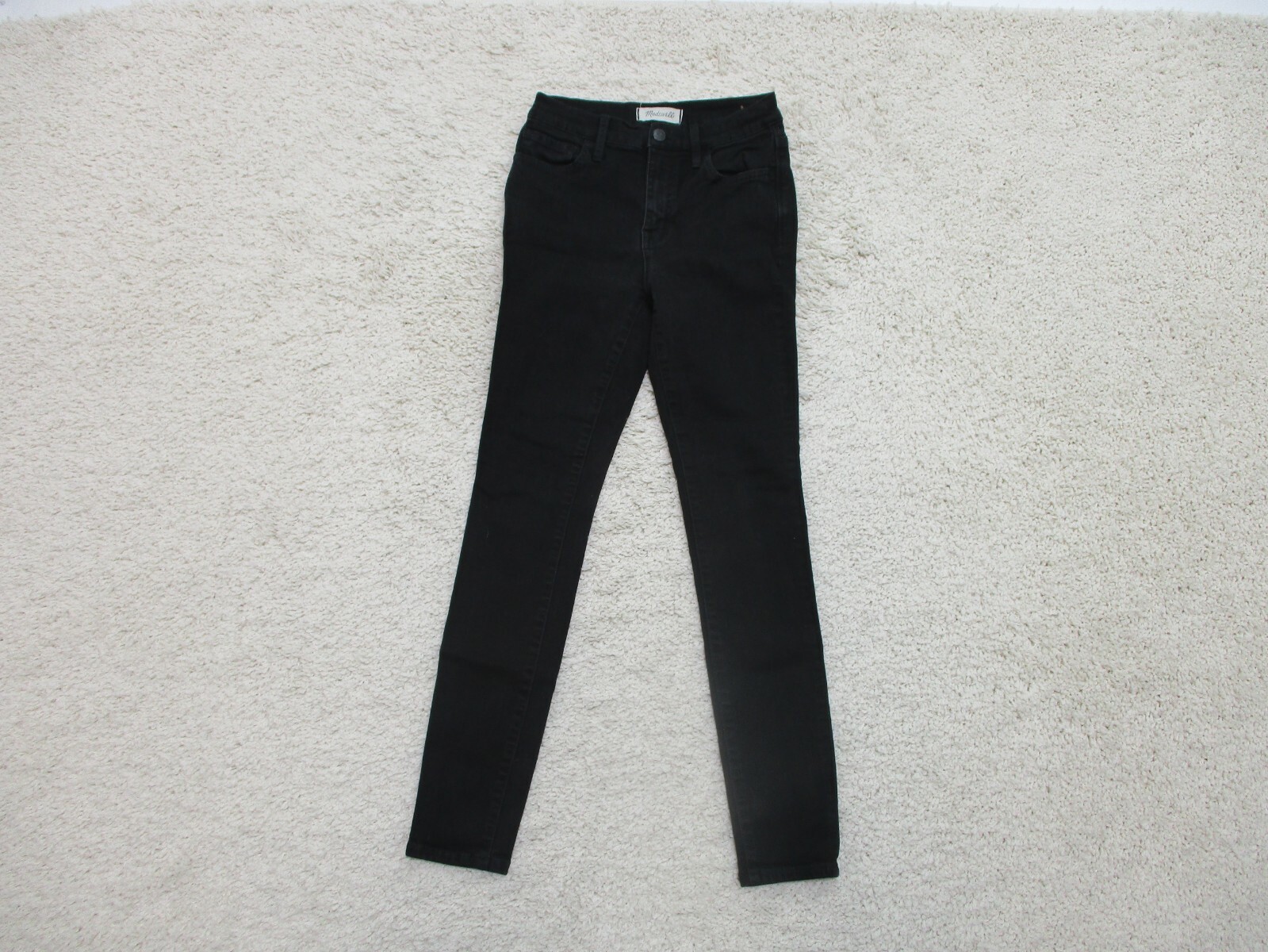 Madewell Roadtripper Skinny Mid Rise Black Jeans Women's Size 26 Regular G4