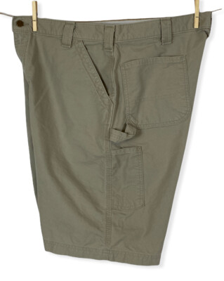 Carhartt B147 Tan Vintage Carpenter Duck Canvas Work Shorts Men's