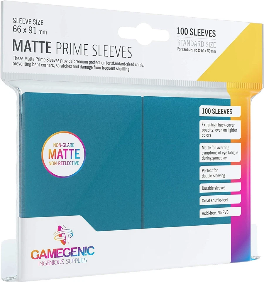 Matte Prime Card Sleeves: Blue Standard GameGenic NEW