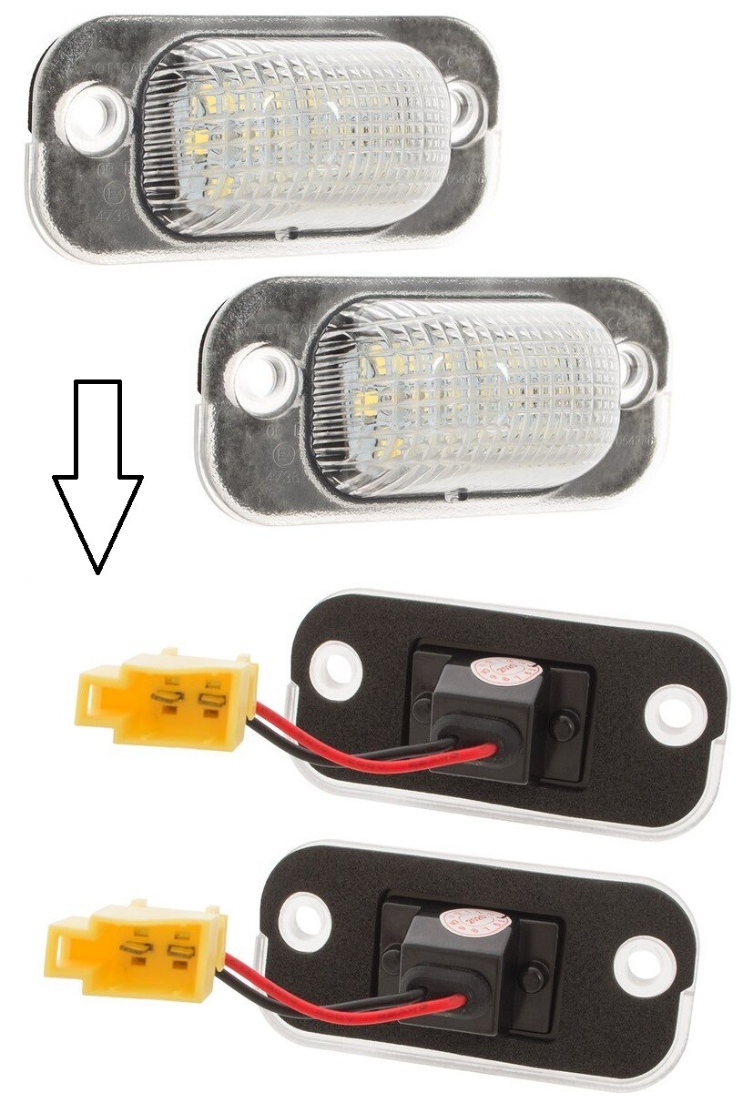 Éclairage plaque AR 2 LED Seat Toledo I 1991-1999 feu immatriculation 12V