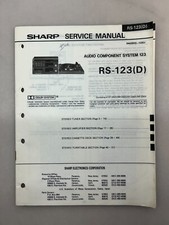 Sharp RS-123 Original Service Manual Free Shipping