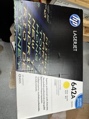 HP Color LaserJet Printer Toner Cartridge 642A YELLOW Lot 2