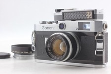 N MINT w/ Hood Canon P Rangefinder 35mm Film Camera 50mm F/1.8 Lens From JAPAN