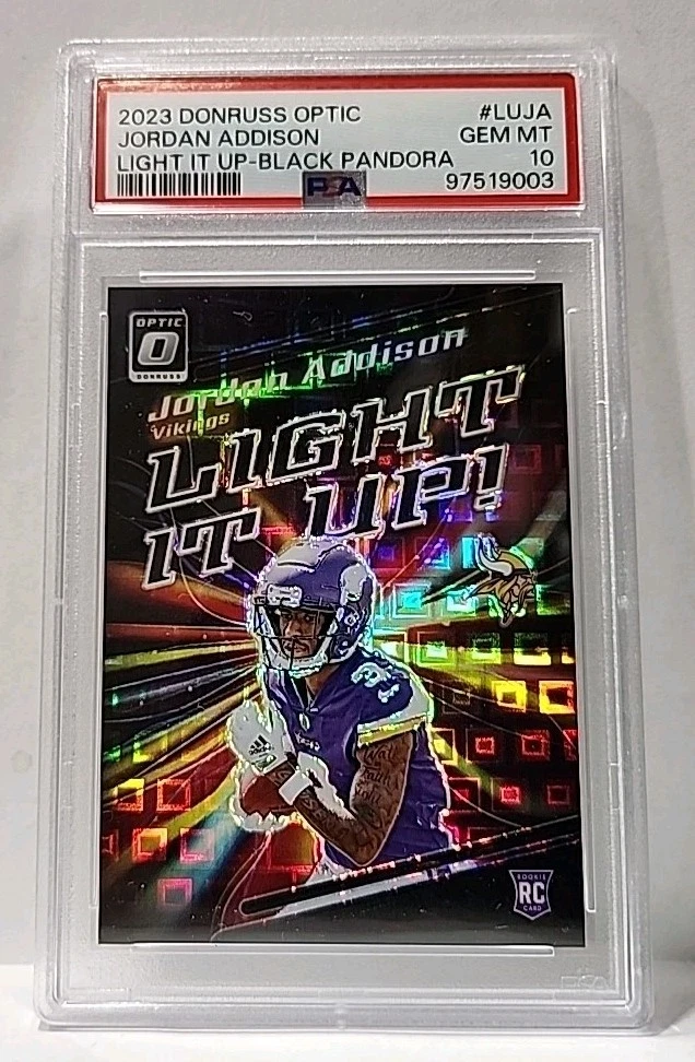 Jordan Addison Panini Donruss Optic Light It Up #LUJA Black Pandora