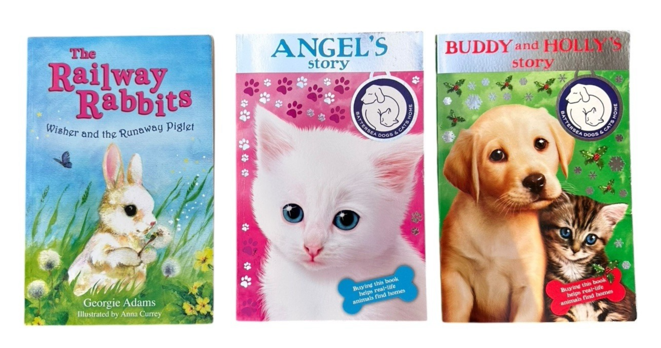 Battersea Dogs & Cats Home: 3 Books Buddy /Holly's Angels Story  Railway Rabbits