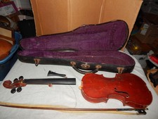Vintage Antonius Stradivarius Copy Violin/Fiddle/Viola Parts Estate Find