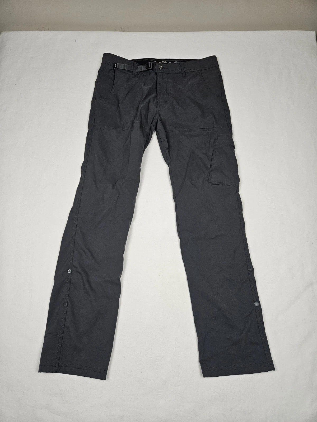 Prana Pants Mens 33x32 Stretch Zion Cargo Outdoor Gorpcore Chinos Gray Slim