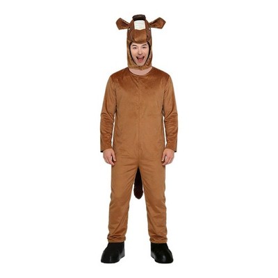 Adult Horse Costume Funny Head Hood Jumpsuit Foot Covers for Party