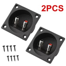 2PCS Terminal 2-Wire Speaker Box Round Spring Cup Connector Subwoofer Enclosure