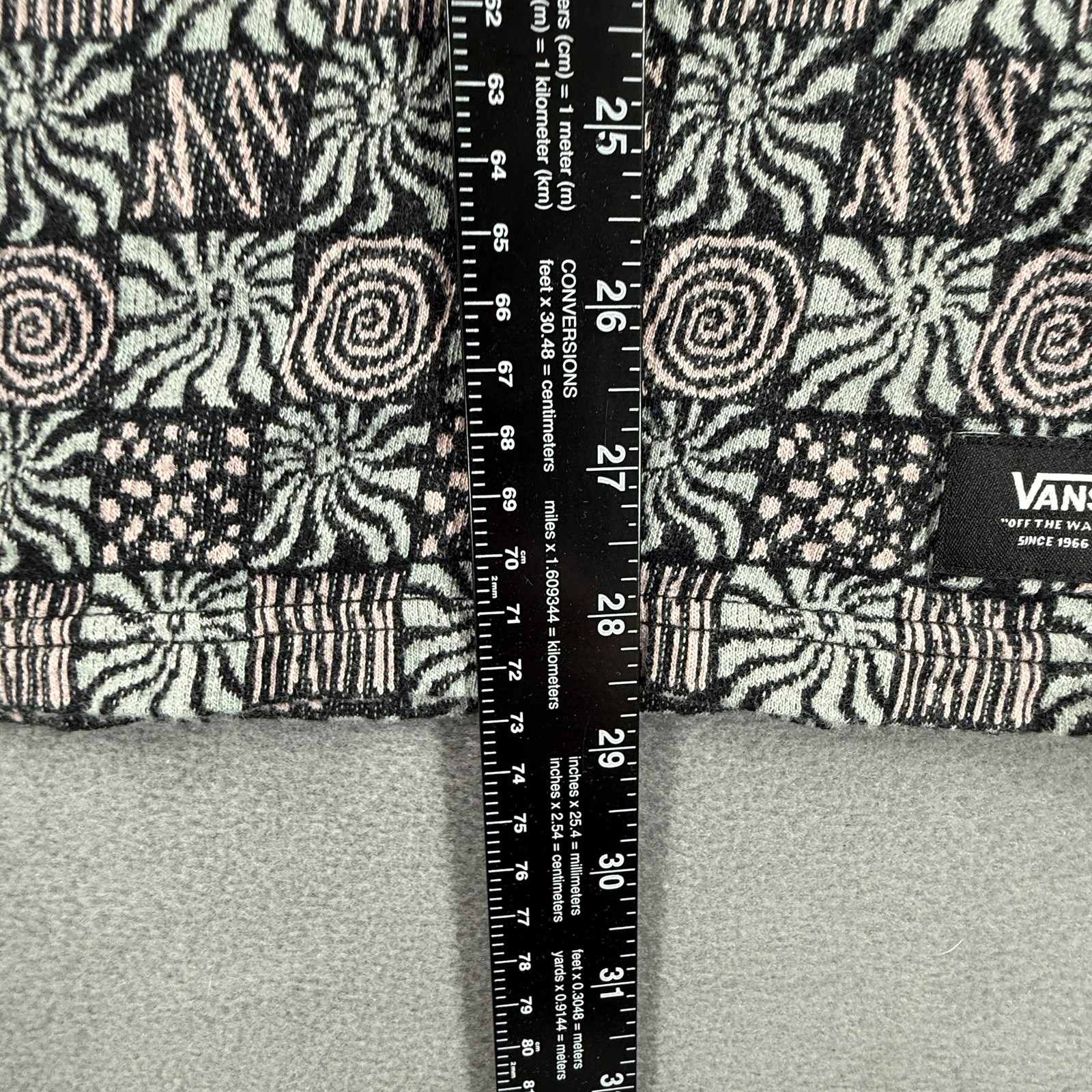 VANS Large Terry Cloth T-Shirt Pin Wheel AOP Crew Neck S/S Surfer Skater image 5