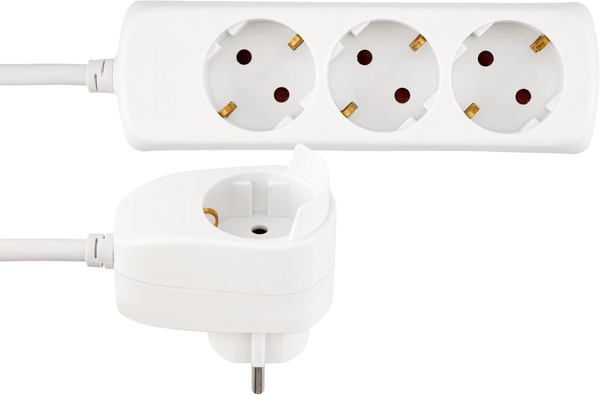 Rev Steckdosenleiste Powersplit - Mehrfachsteckdose 4-Fach (3+1), 3500W, 2M, Wei-image