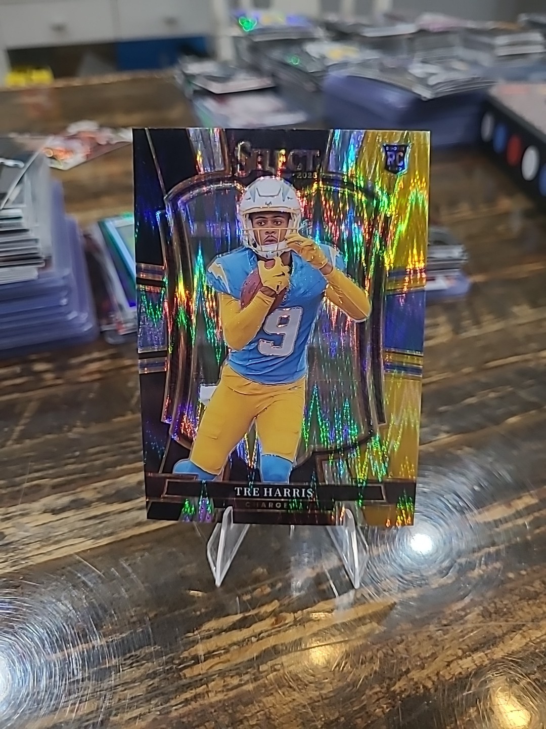 2025 Select Tre Harris #101 Premier Level Black & Gold Shock Prizm Color Match!