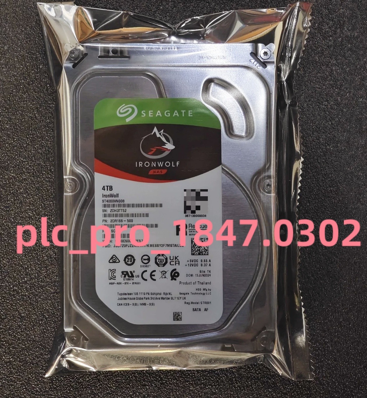 New Seagate ST4000VN008 IronWolf 4TB 3.5in SATA 6G 5900RPM 64MB NAS Hard Drive