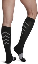 SIGVARIS Men's  Women's 401 Athletic Recovery Calf High Socks 15-20mmHg - Black