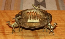 Vintage Camels and Birds Brass Cigarette/Cigar Middle-East Inspired Ashtray