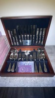 Arthur Price 44pc Stainless Steel Floral Cutlery Set, Wooden Case, 6 Place
