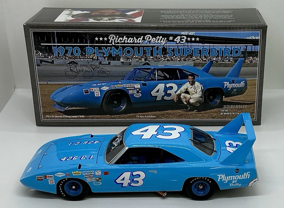 1970 1/24 #43 Richard Petty “Plymouth Superbird” AUTOGRAPH University of Racing - Image 2 of 4