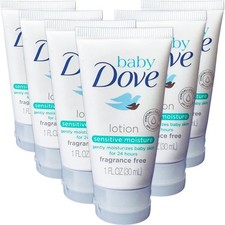 Baby Dove Sensitive Moisture Baby Lotion 6Pack 1oz Hypoallergenic Fragrance Free