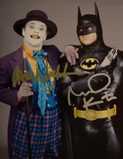 Batman Jack Nicholson Michael Keaton Autographed Signed 8.5x11 Photo