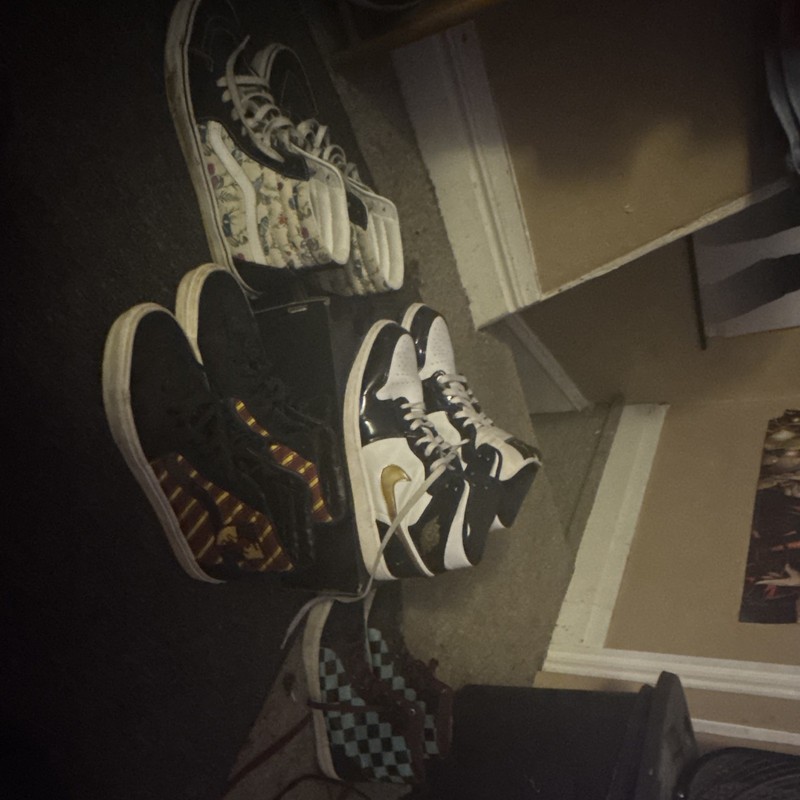 VANS & Nike Unisex Baby Sneakers Lot, Canvas, Multicolor, Check Pattern