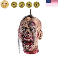 Halloween Decoration Props, Hanging Severed Head, Bloody Latex Zombie Head