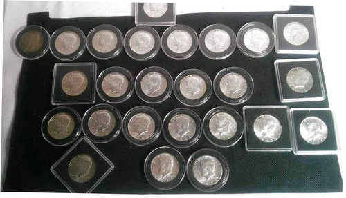 25 U.S. 40% KENNEDY SILVER HALF DOLLARS- 1965-1969 UNCIRCULATED !!