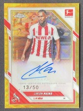 Linton Maina 2025-26 Topps Chrome Bundesliga Gold Wave Auto /50 #BA-LMA