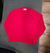 VTG Christian Dior Monsieur Orlon V-Neck Sweater Embroidered Logo USA Men's L