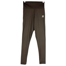 NWOT Adidas Women's Brown Stretch Logo Skinny High-Waisted Leggings Size Small