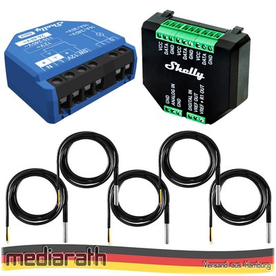Shelly 1 One Gen3 WiFi 16A AC DC Relais opt. Plus Addon & DS18B20 Temp Sensor