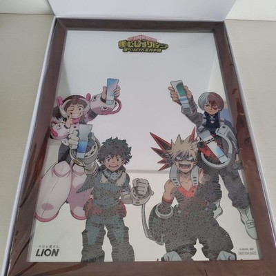My Hero Academia x Lion My Toothpaste Campaign Pub Mirror 45,5x33cm Rare