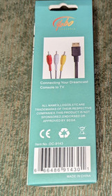 Sega Dreamcast AV Cable RCA Composite Audio Video A/V Cord - Brand NEW 6ft