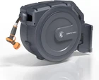Giraffe Tools Retractable Garden Hose Reel 5/8inch x 62ft w/ 180°Swivel Bracket
