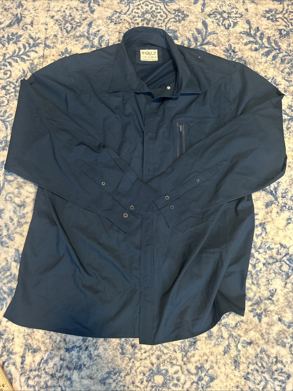 Gillz Mens 2XL Lt Blue Long Sleeve Breathable Button Down Fishing Shirt Outdoors
Opens in a new wind