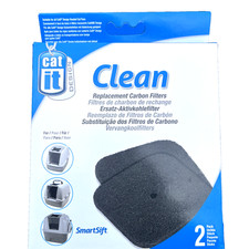 Cat-it Replacement CLEAN Carbon Refill Filters 2 Pack for Hooded Cat Litter Pans