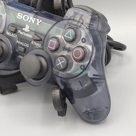 Sony PlayStation 2 PS2 Dualshock Controller Smoke Transparent Clear Gray- Tested