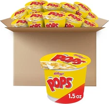(Free Duty Tax) Kellogg's Corn Pops Cold Breakfast Cereal Cups, 8 Vitamins a