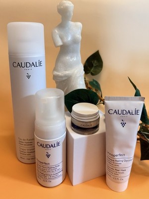 Caudalie Vinoperfect Skin Care Set Glycolic AHA Peel Mask + Grape Water